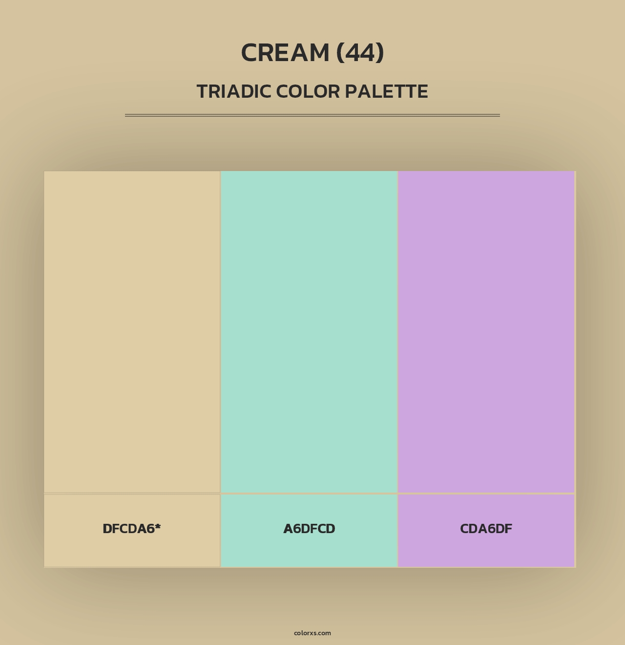 Cream (44) - Triadic Color Palette