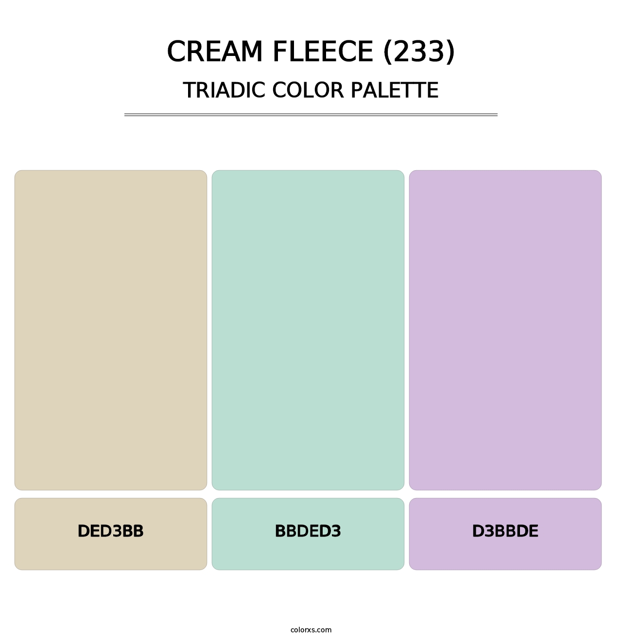 Cream Fleece (233) - Triadic Color Palette