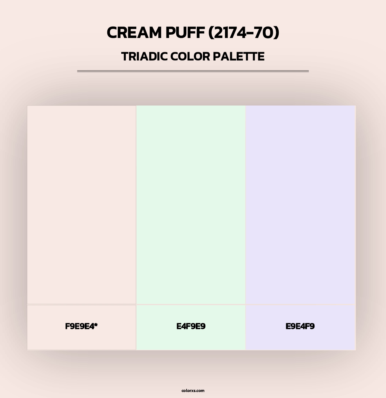 Cream Puff (2174-70) - Triadic Color Palette