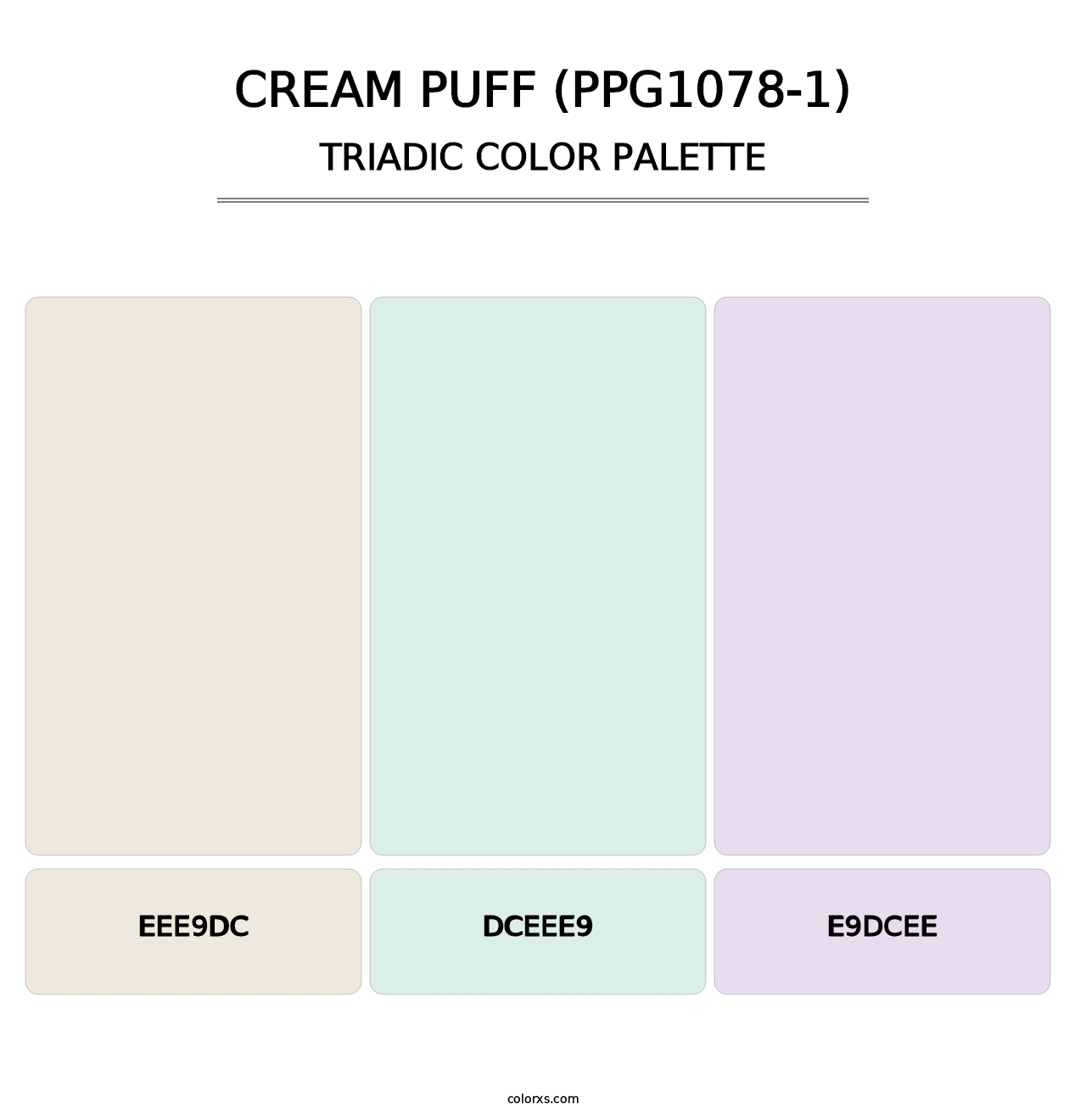 Cream Puff (PPG1078-1) - Triadic Color Palette