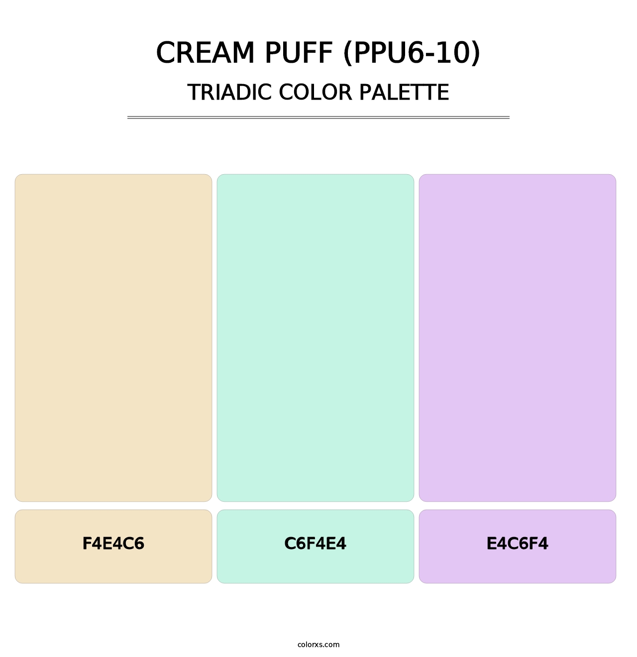 Cream Puff (PPU6-10) - Triadic Color Palette
