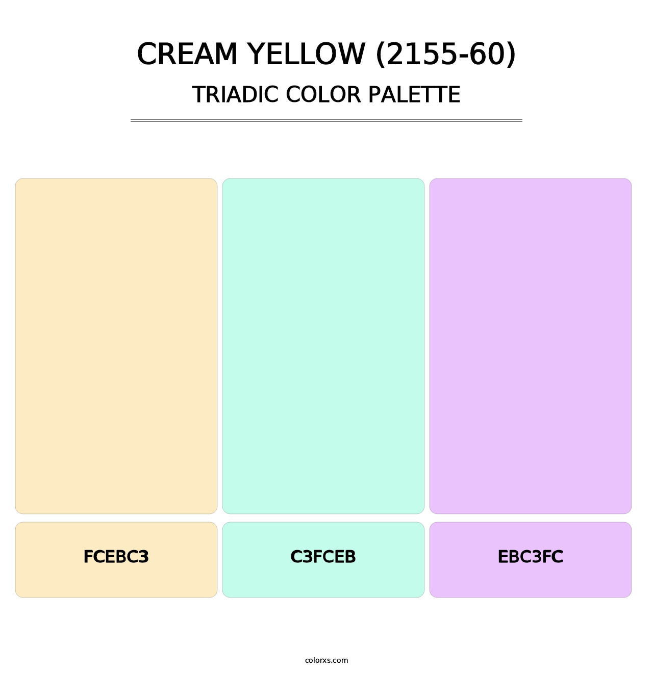 Cream Yellow (2155-60) - Triadic Color Palette
