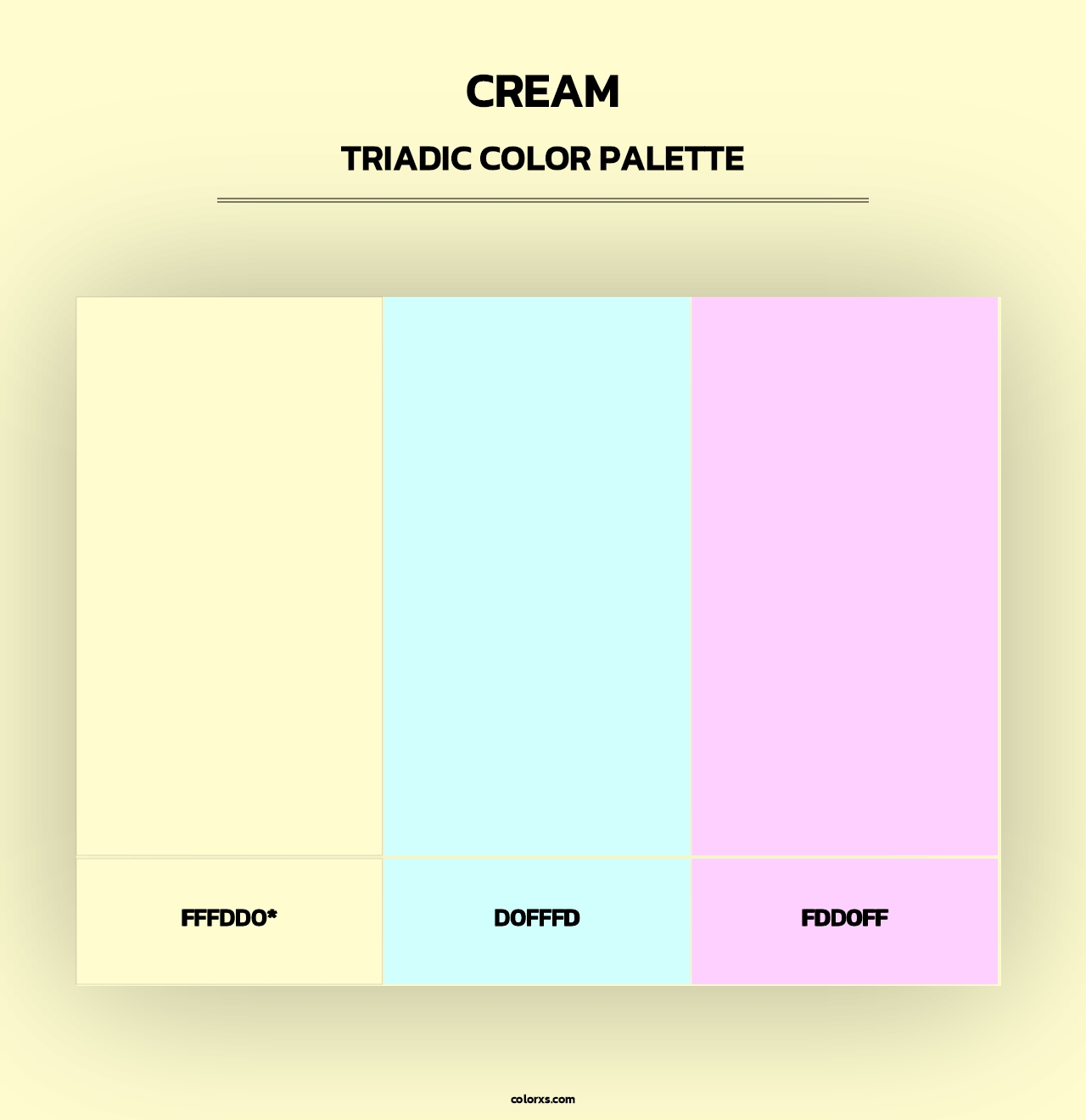 Cream - Triadic Color Palette