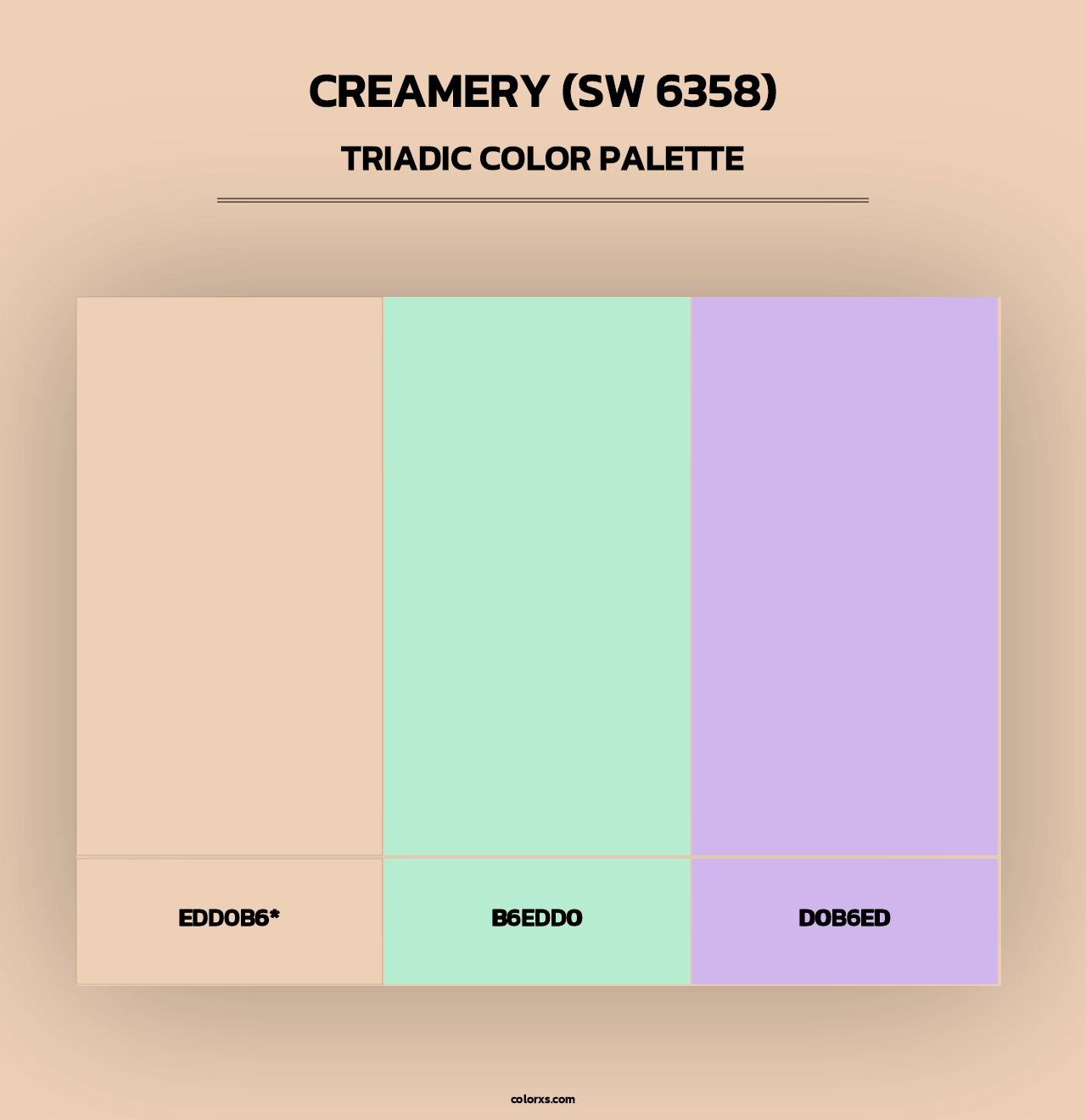 Creamery (SW 6358) - Triadic Color Palette