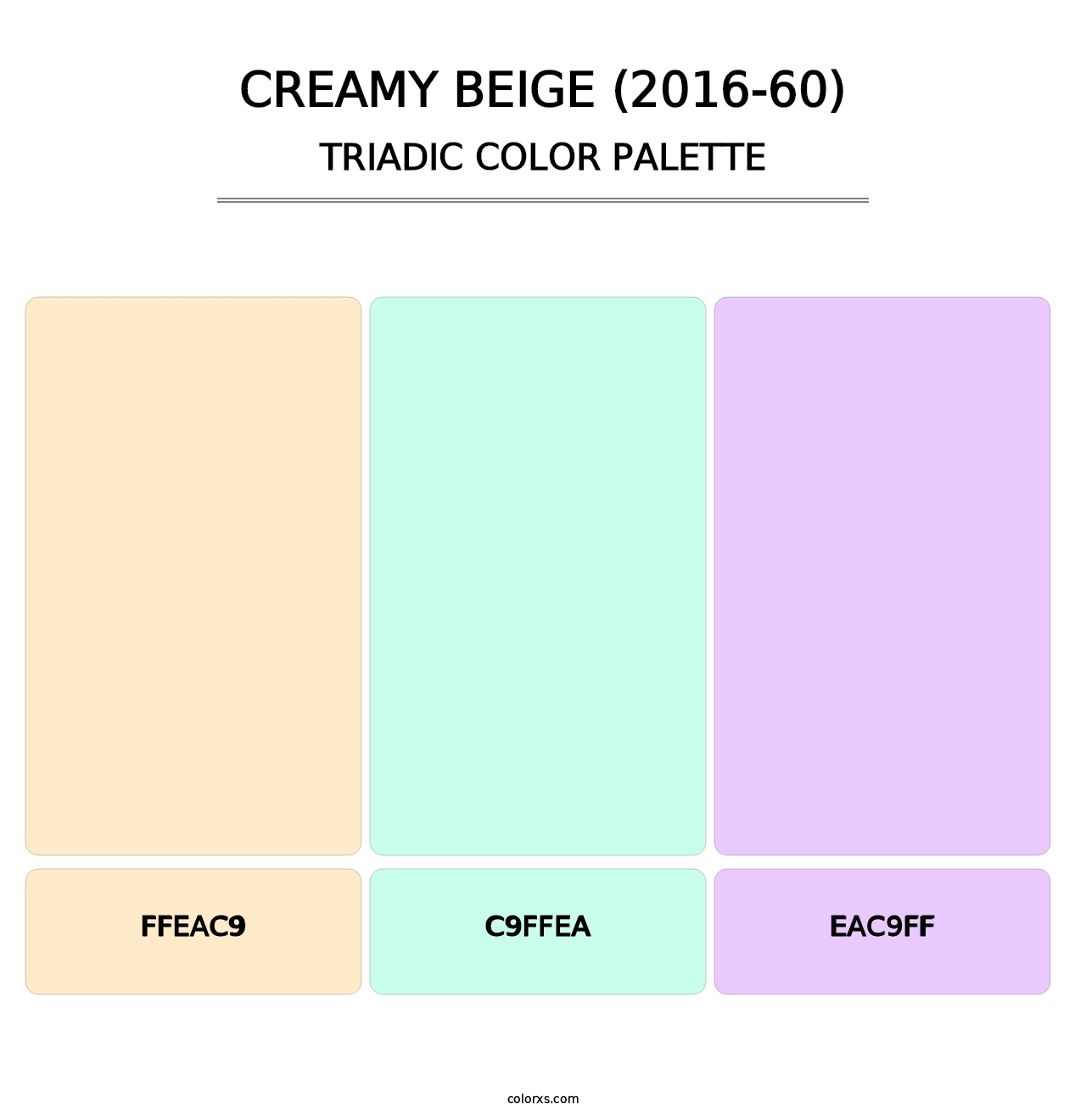 Creamy Beige (2016-60) - Triadic Color Palette