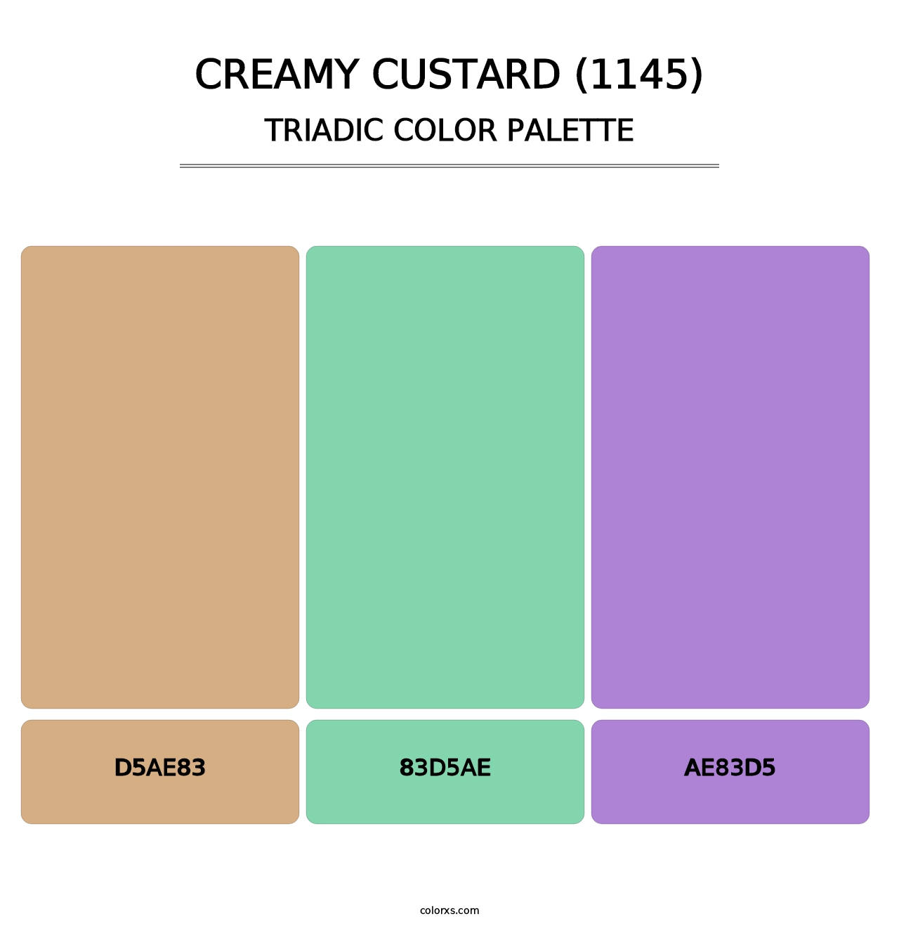 Creamy Custard (1145) - Triadic Color Palette