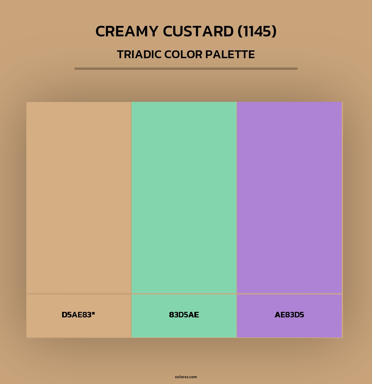 Creamy Custard (1145) - Triadic Color Palette