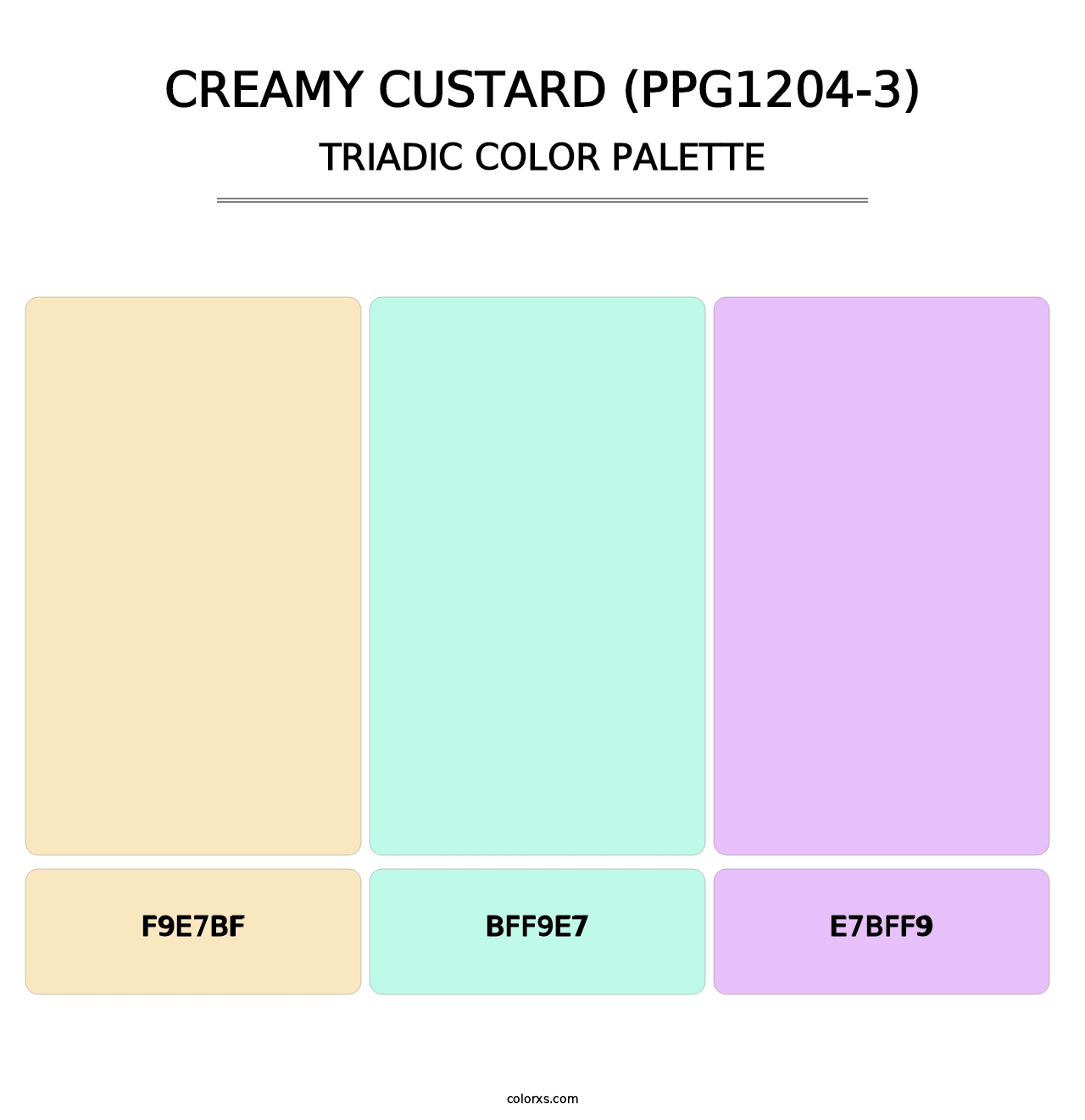 Creamy Custard (PPG1204-3) - Triadic Color Palette