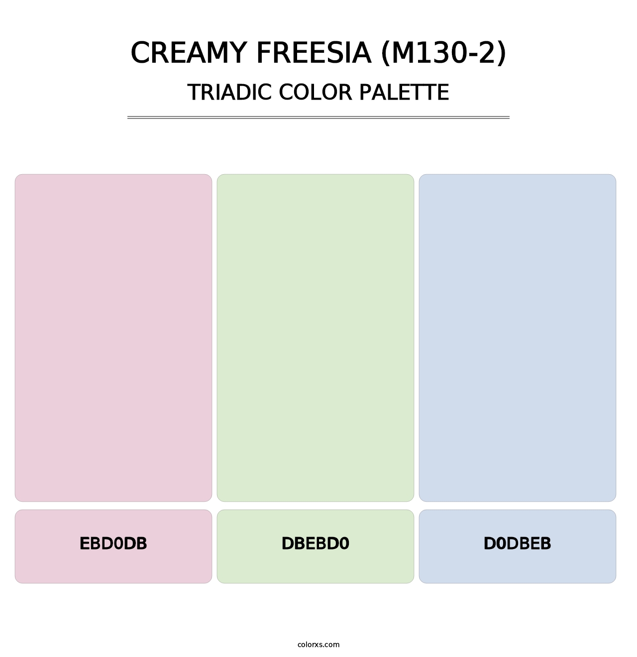 Creamy Freesia (M130-2) - Triadic Color Palette