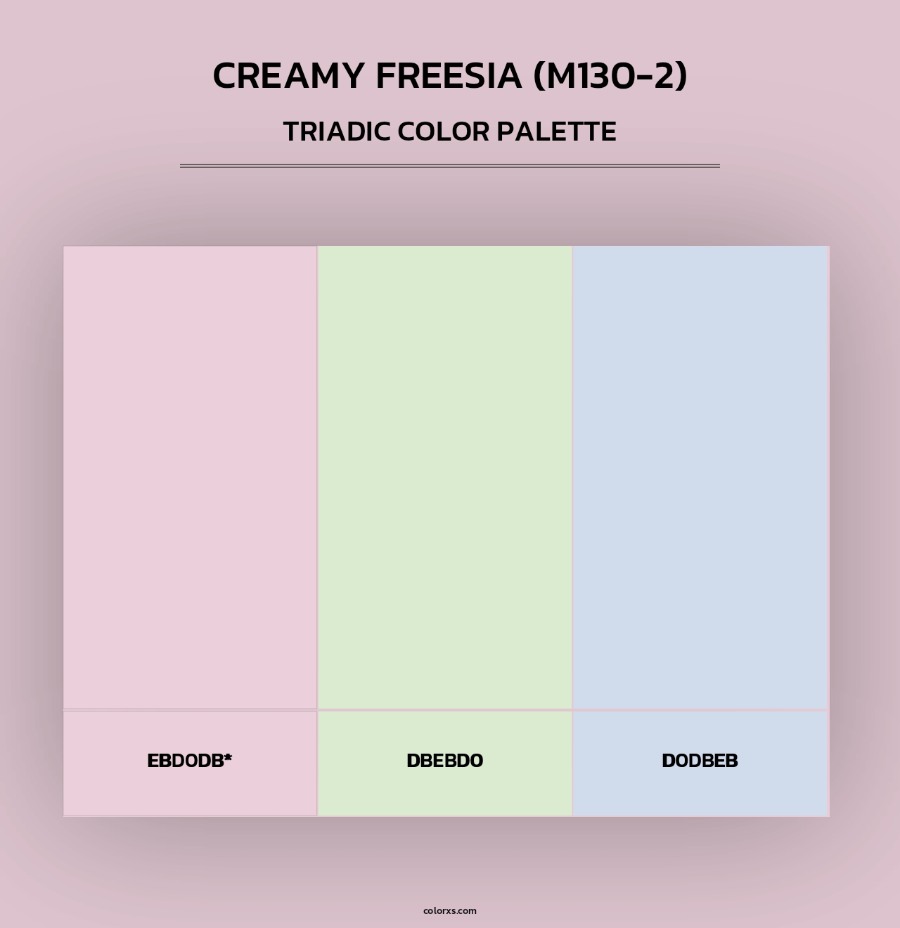 Creamy Freesia (M130-2) - Triadic Color Palette