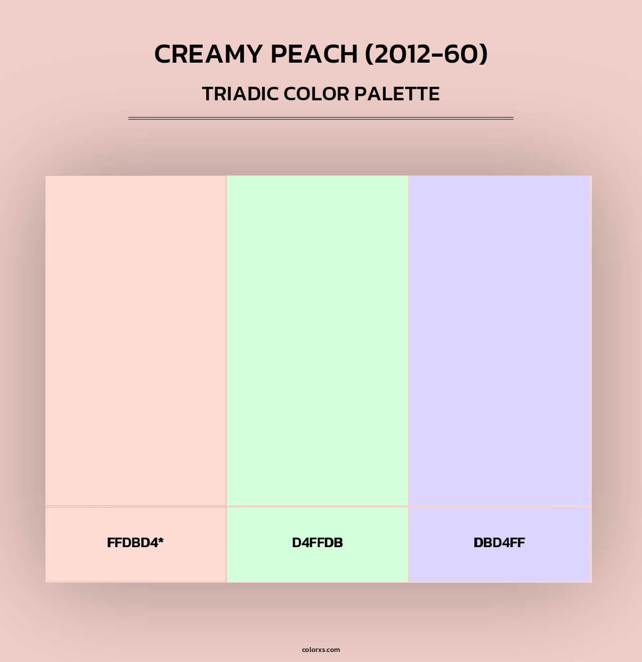 Creamy Peach (2012-60) - Triadic Color Palette