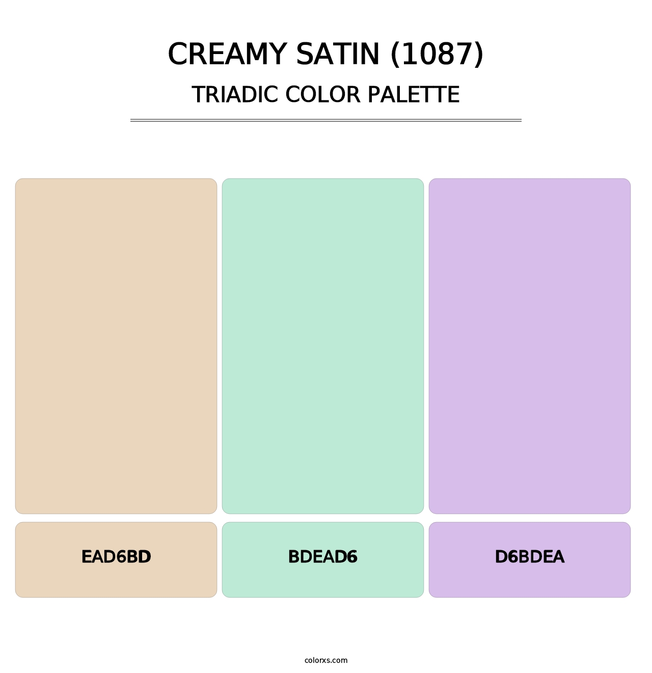 Creamy Satin (1087) - Triadic Color Palette