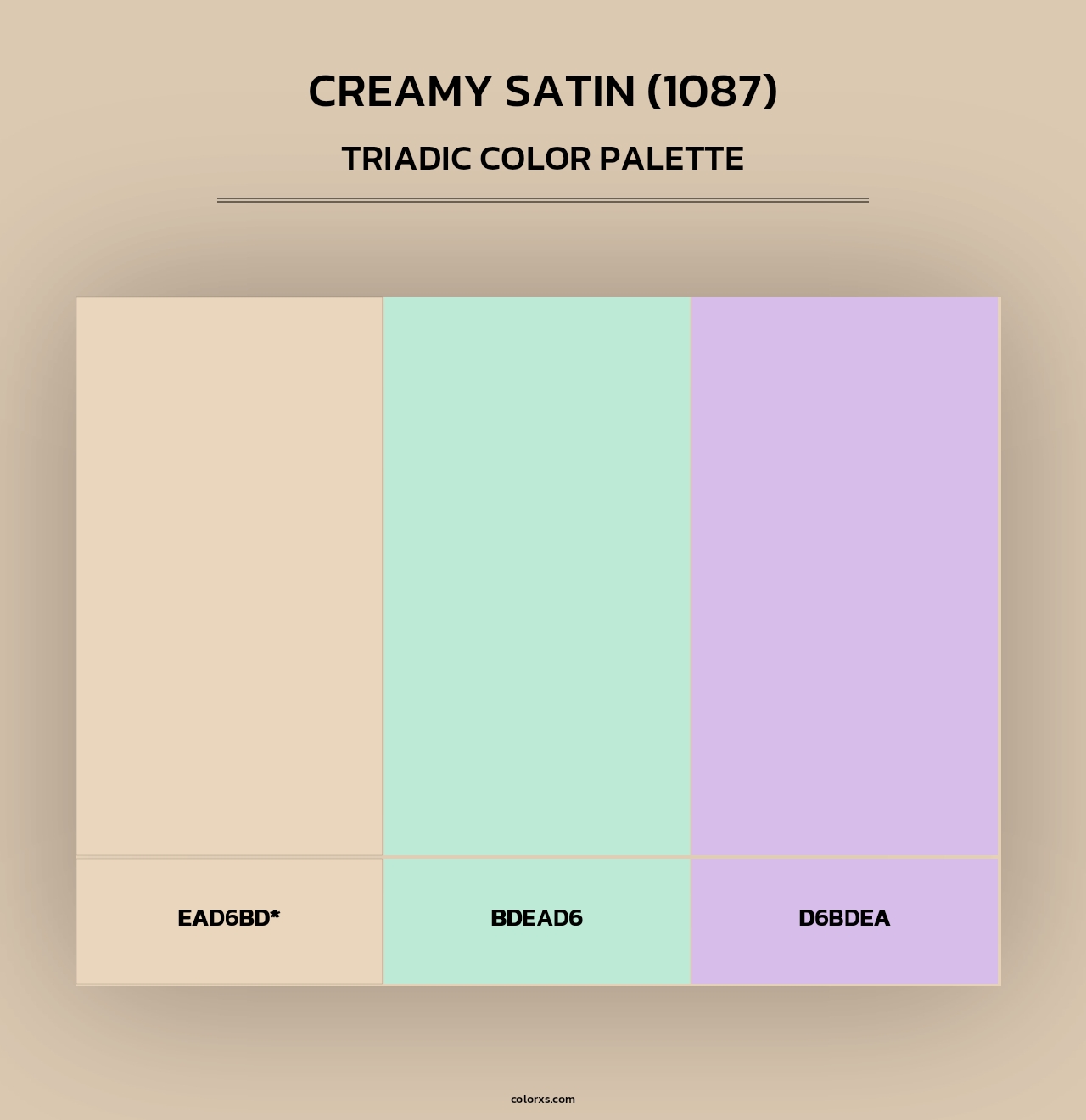 Creamy Satin (1087) - Triadic Color Palette