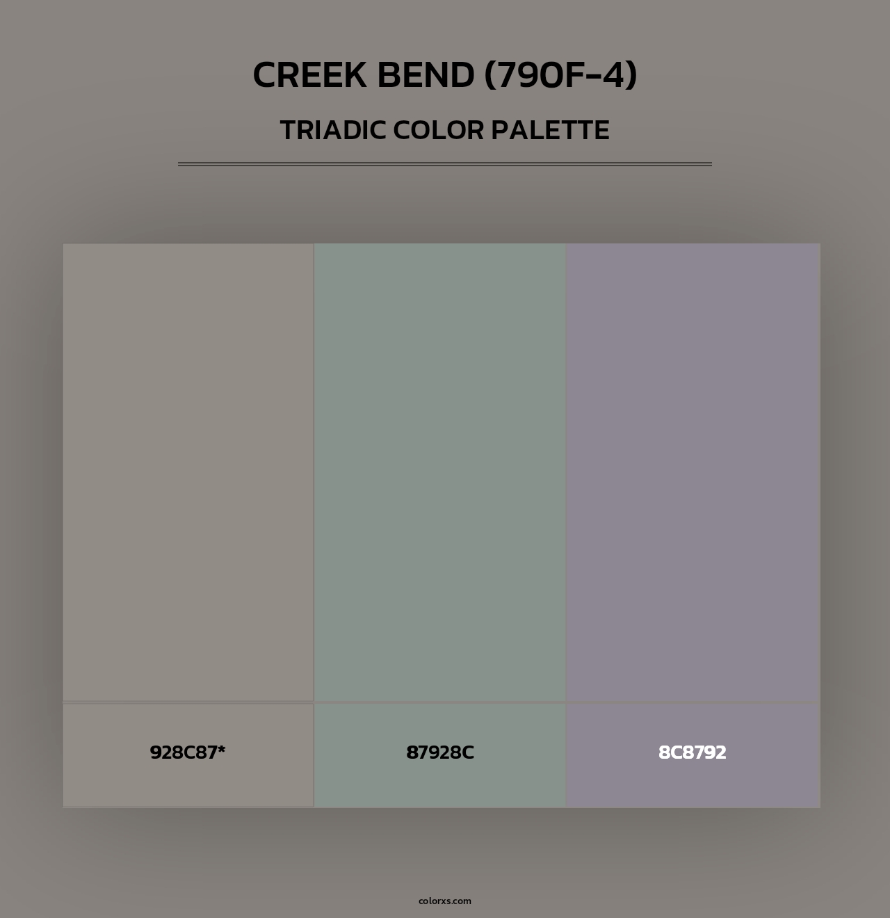 Creek Bend (790F-4) - Triadic Color Palette