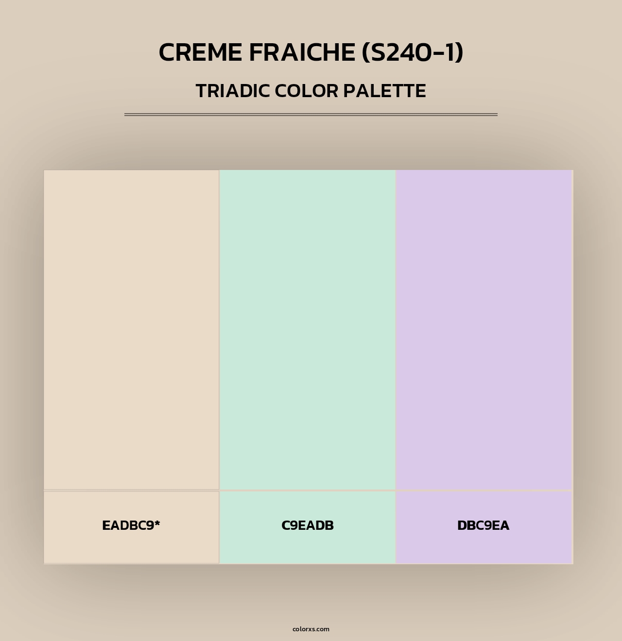 Creme Fraiche (S240-1) - Triadic Color Palette