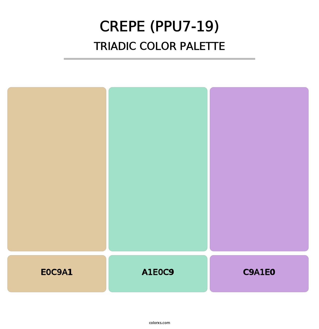 Crepe (PPU7-19) - Triadic Color Palette