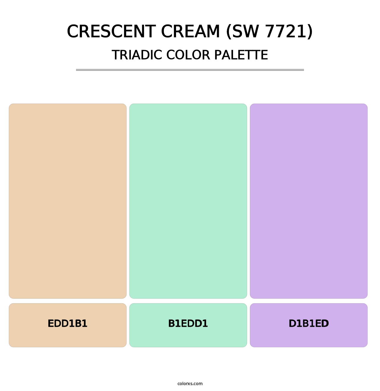 Crescent Cream (SW 7721) - Triadic Color Palette