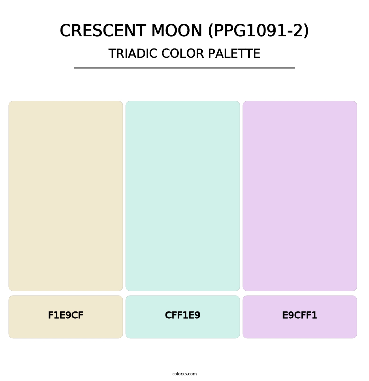 Crescent Moon (PPG1091-2) - Triadic Color Palette