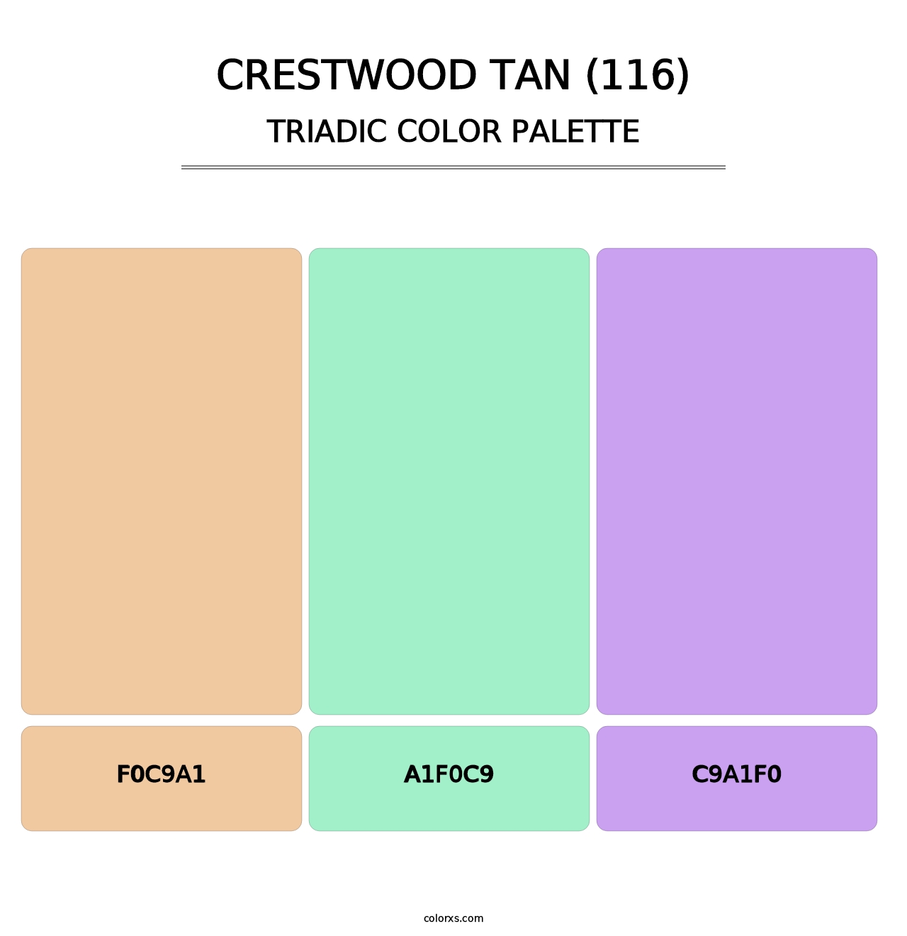 Crestwood Tan (116) - Triadic Color Palette