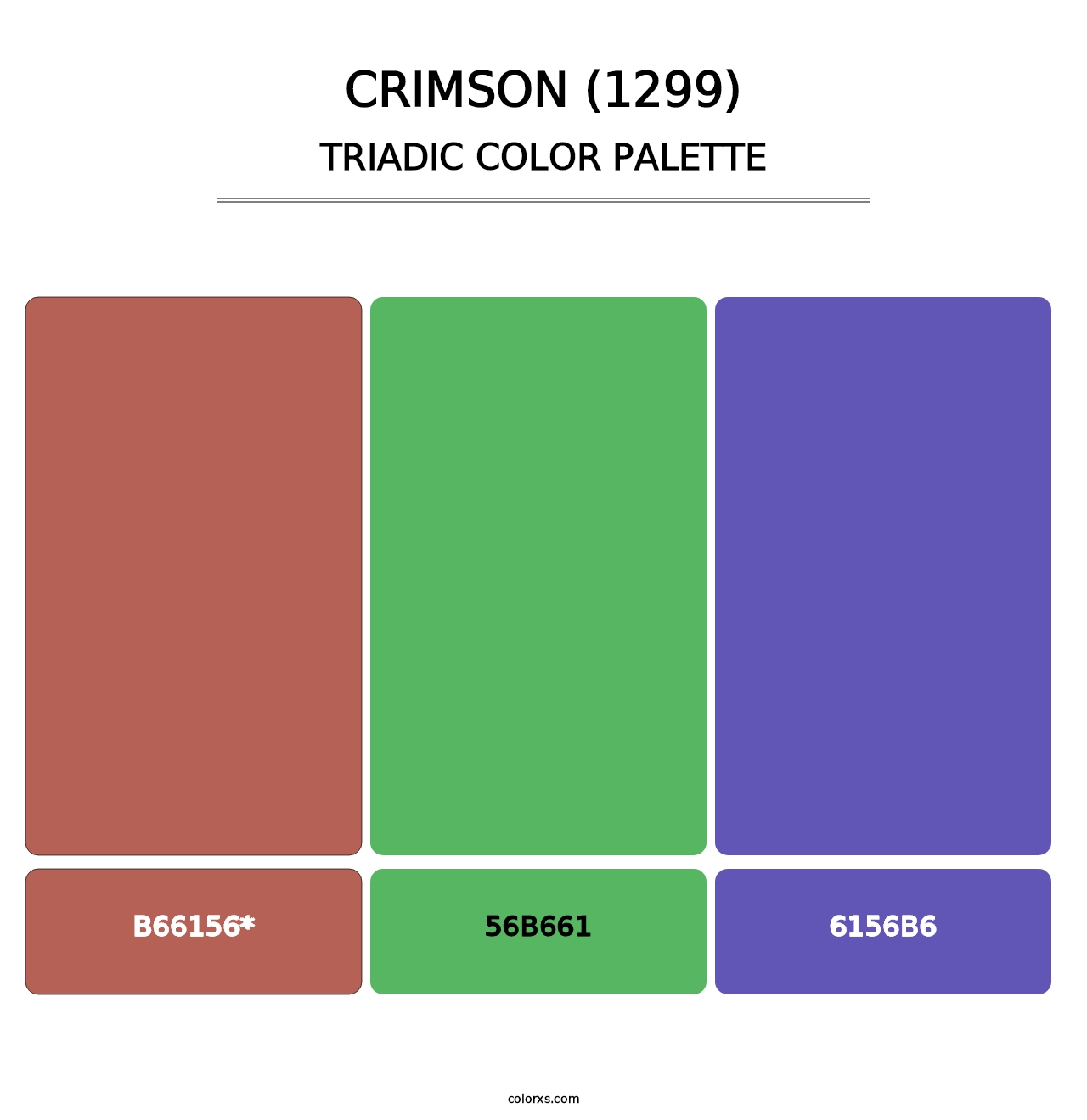 Crimson (1299) - Triadic Color Palette