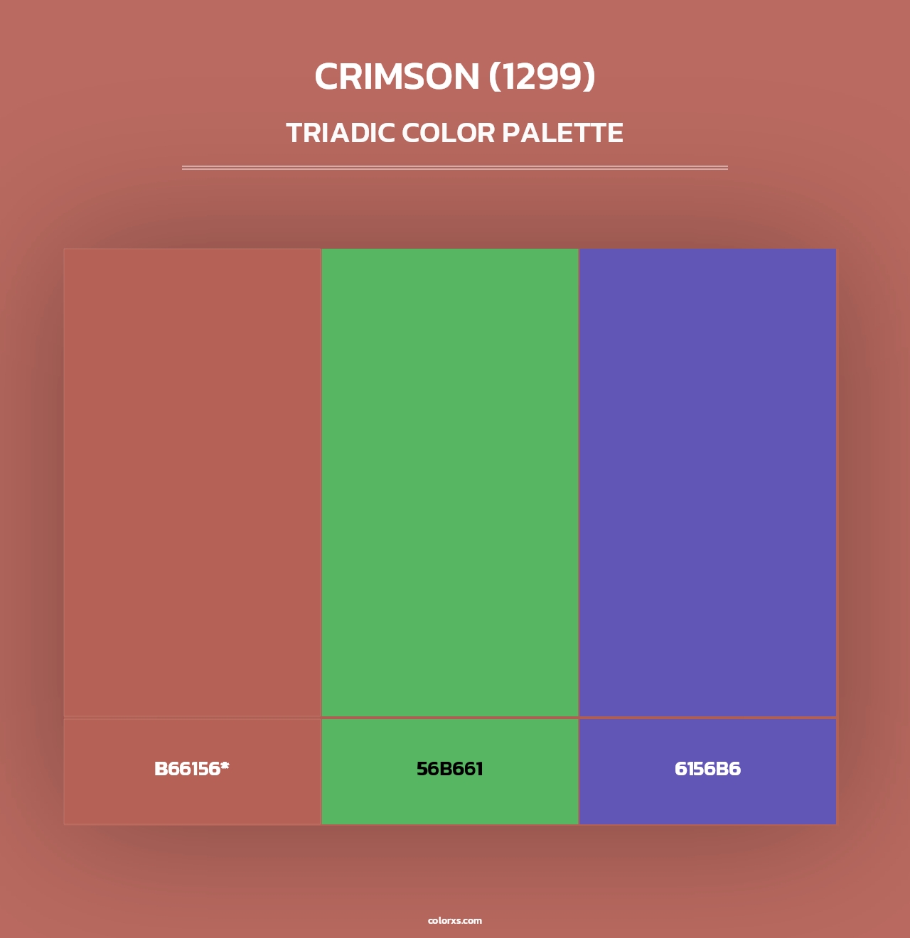 Crimson (1299) - Triadic Color Palette