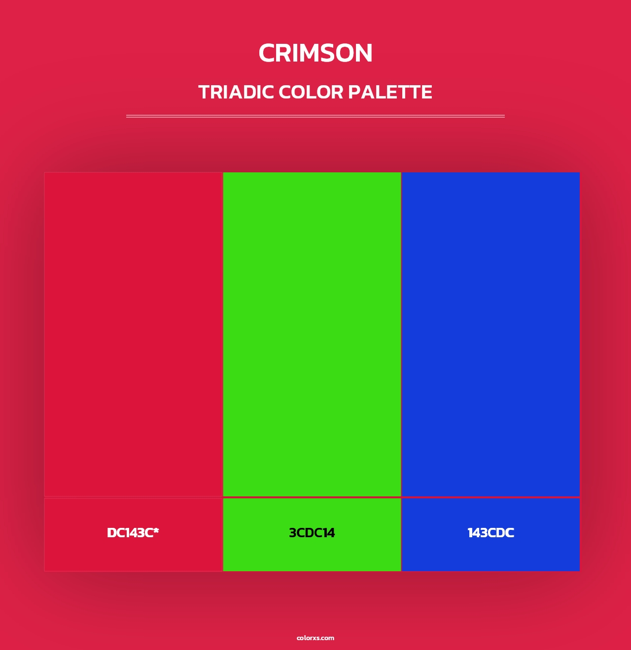 Crimson - Triadic Color Palette