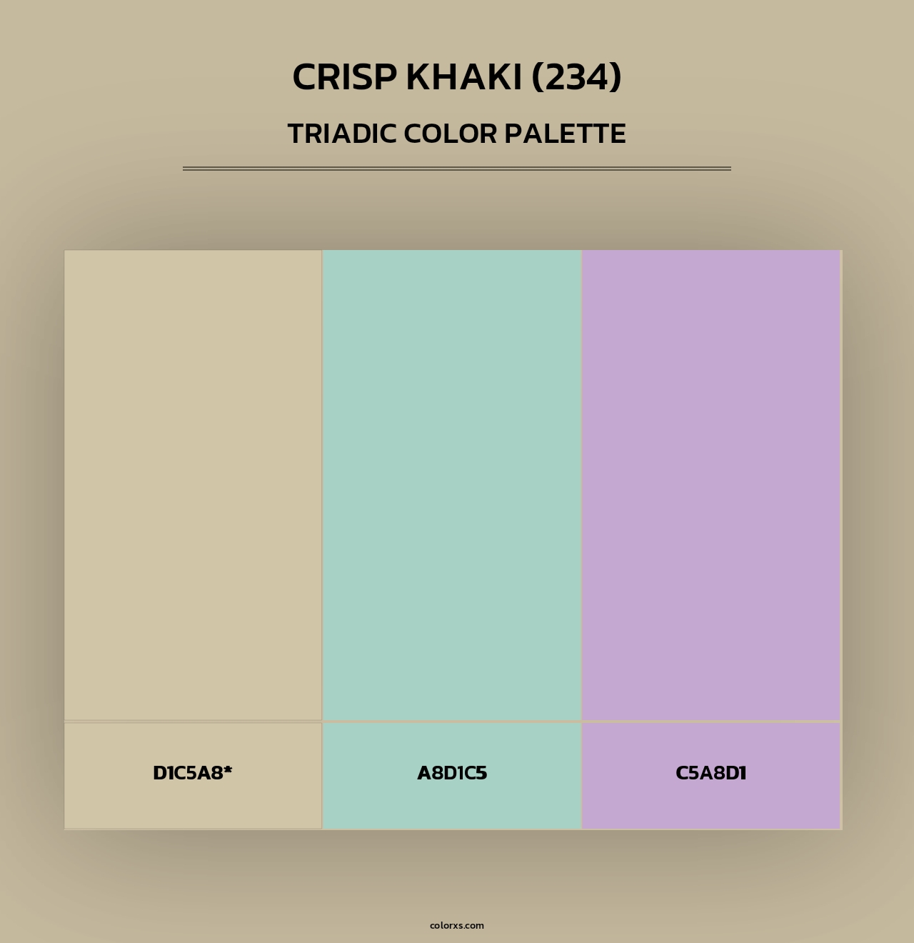 Crisp Khaki (234) - Triadic Color Palette