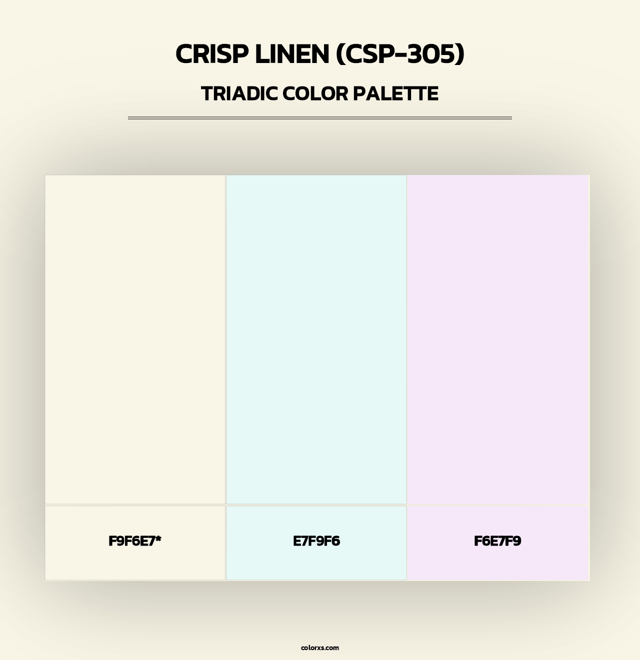 Crisp Linen (CSP-305) - Triadic Color Palette