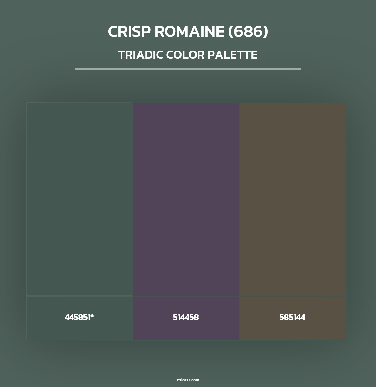 Crisp Romaine (686) - Triadic Color Palette