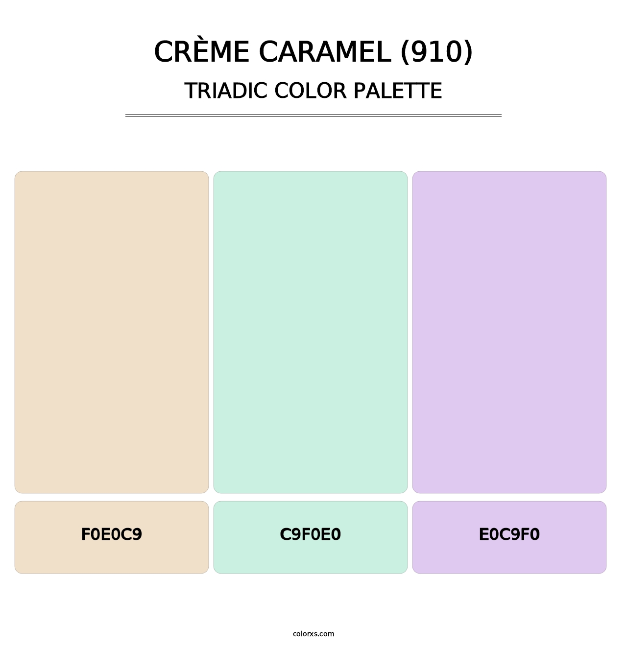 Crème Caramel (910) - Triadic Color Palette