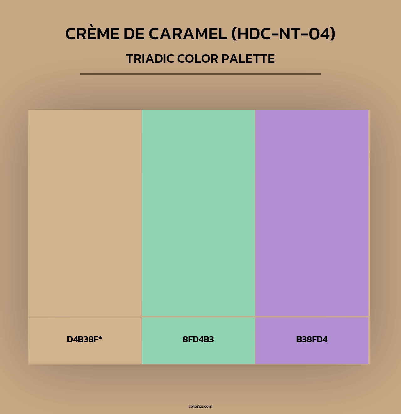 Crème De Caramel (HDC-NT-04) - Triadic Color Palette