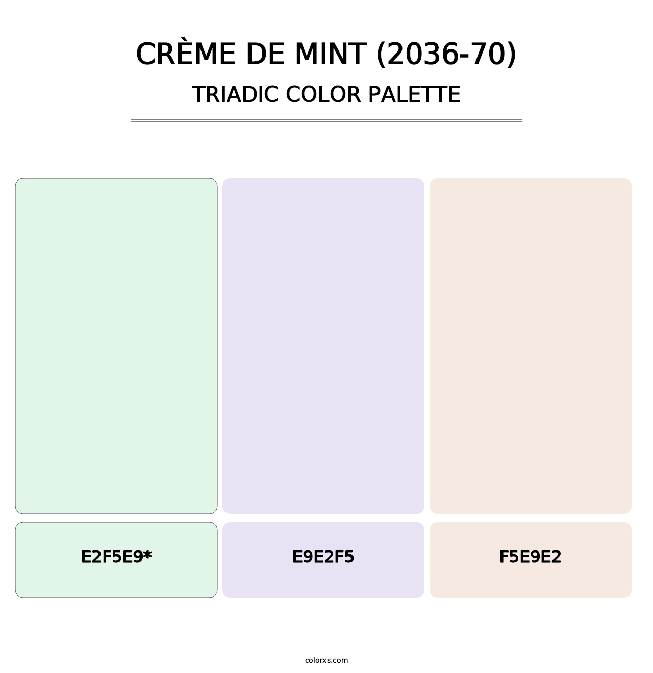 Crème de Mint (2036-70) - Triadic Color Palette