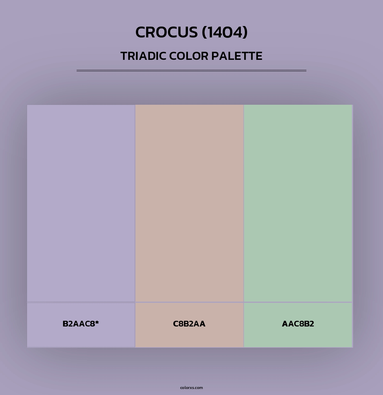 Crocus (1404) - Triadic Color Palette