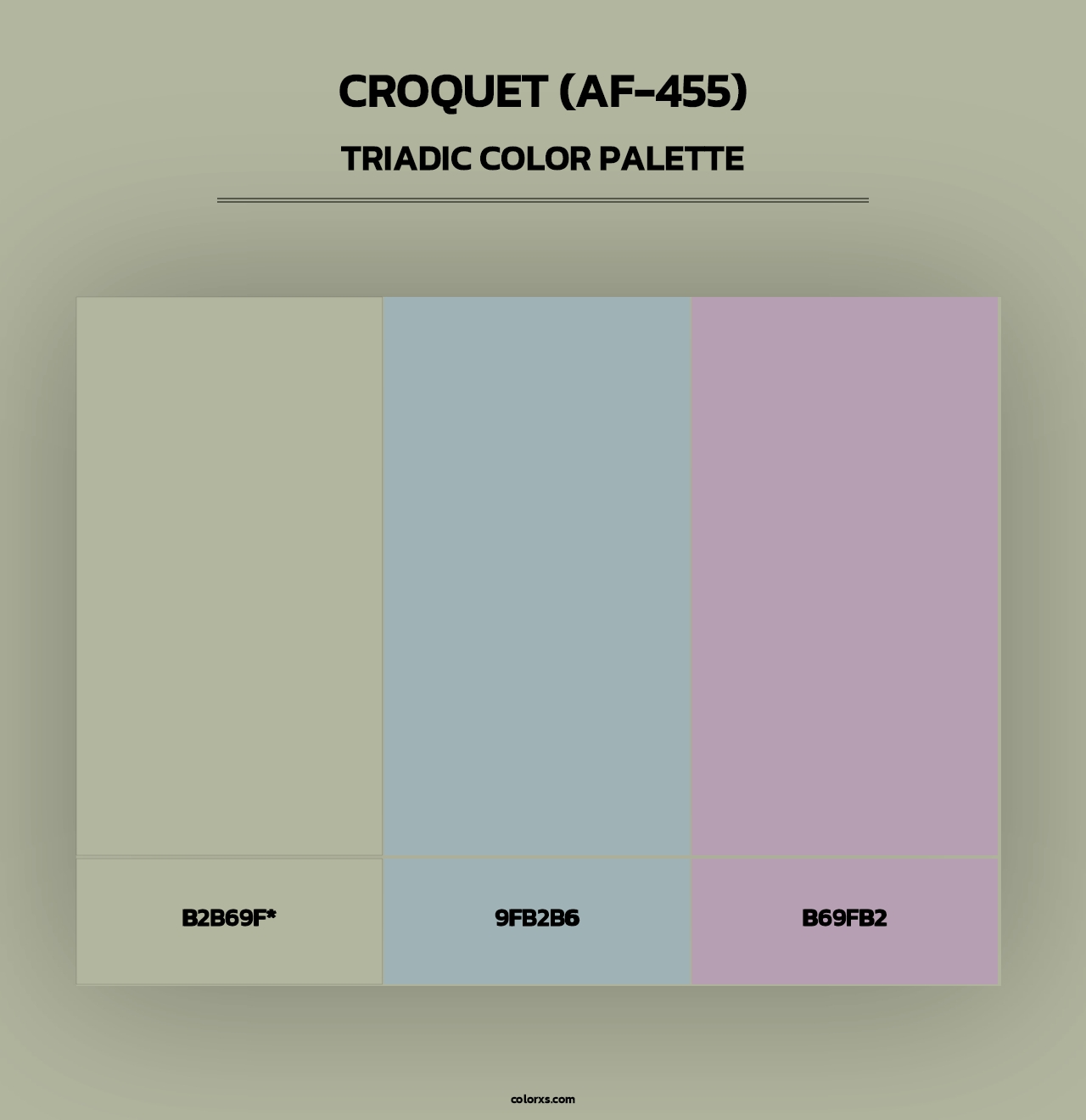 Croquet (AF-455) - Triadic Color Palette