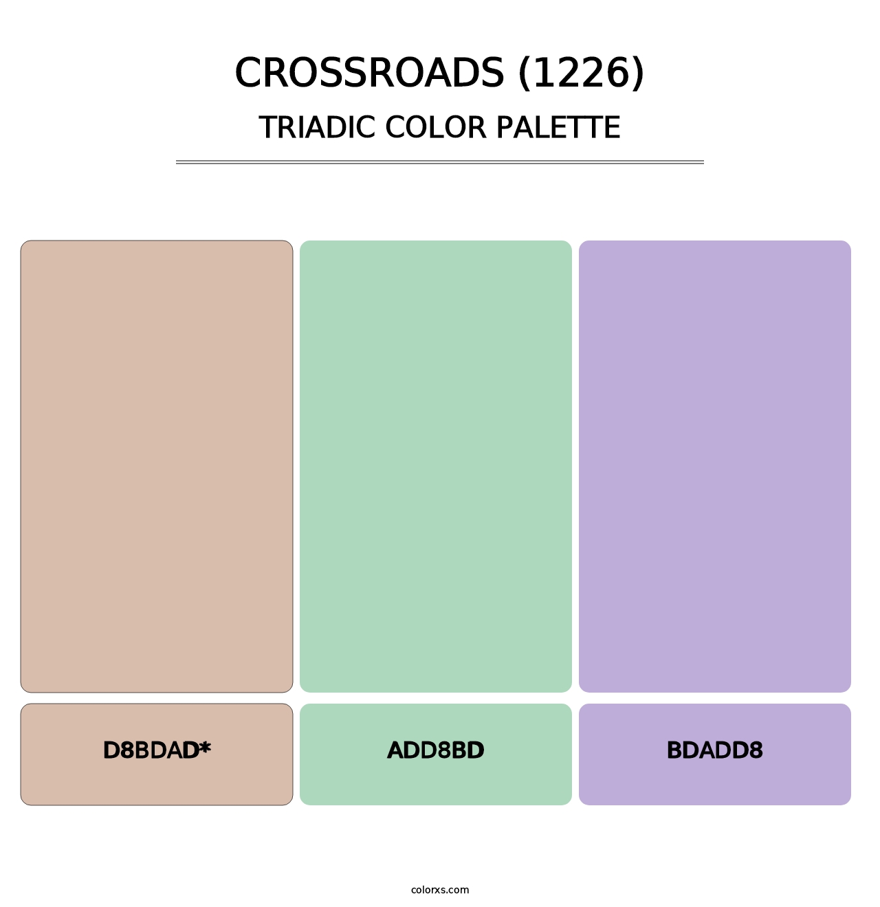 Crossroads (1226) - Triadic Color Palette