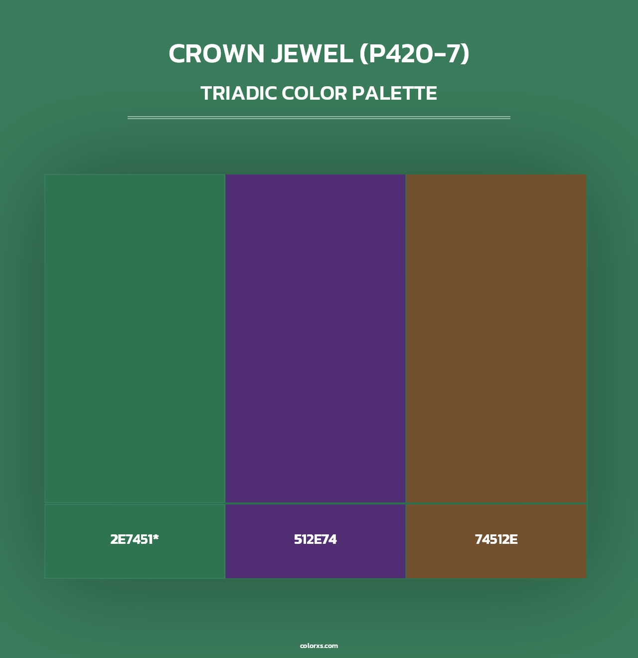 Crown Jewel (P420-7) - Triadic Color Palette