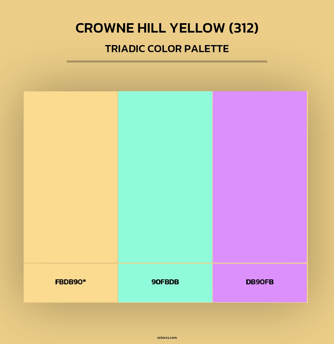 Crowne Hill Yellow (312) - Triadic Color Palette