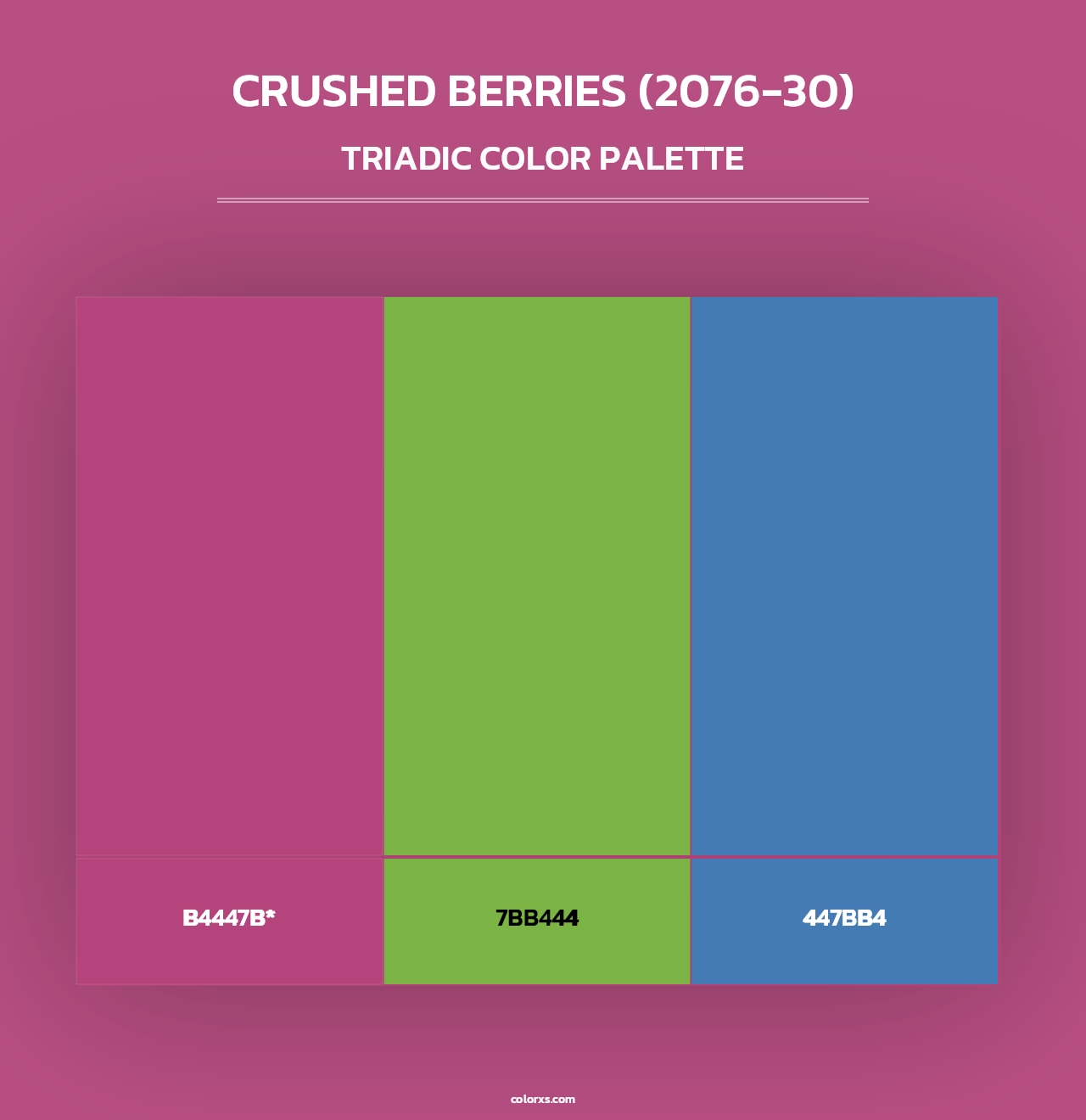 Crushed Berries (2076-30) - Triadic Color Palette