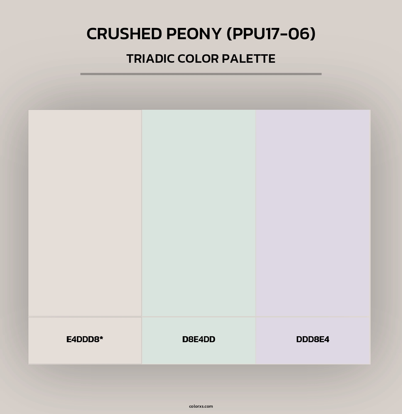 Crushed Peony (PPU17-06) - Triadic Color Palette