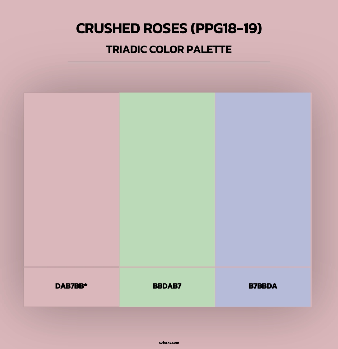 Crushed Roses (PPG18-19) - Triadic Color Palette