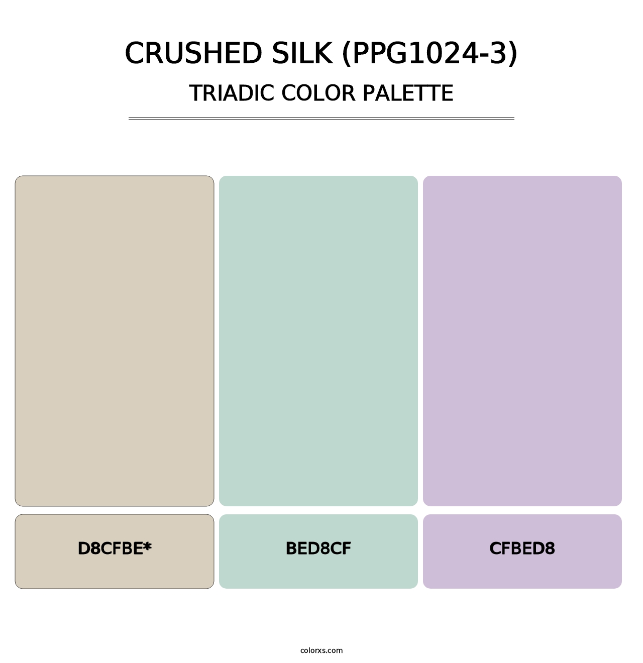 Crushed Silk (PPG1024-3) - Triadic Color Palette