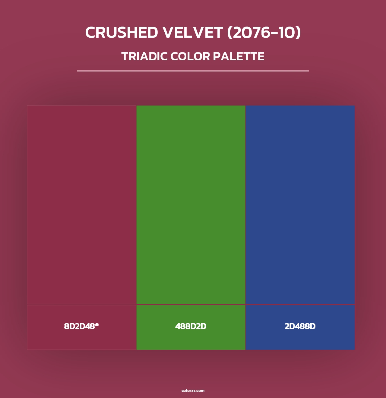 Crushed Velvet (2076-10) - Triadic Color Palette