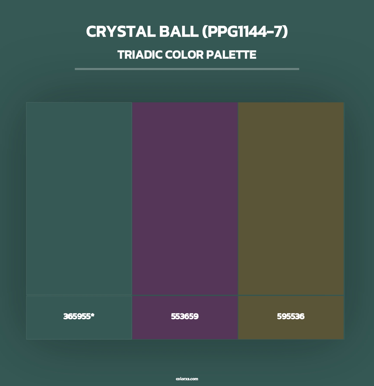 Crystal Ball (PPG1144-7) - Triadic Color Palette