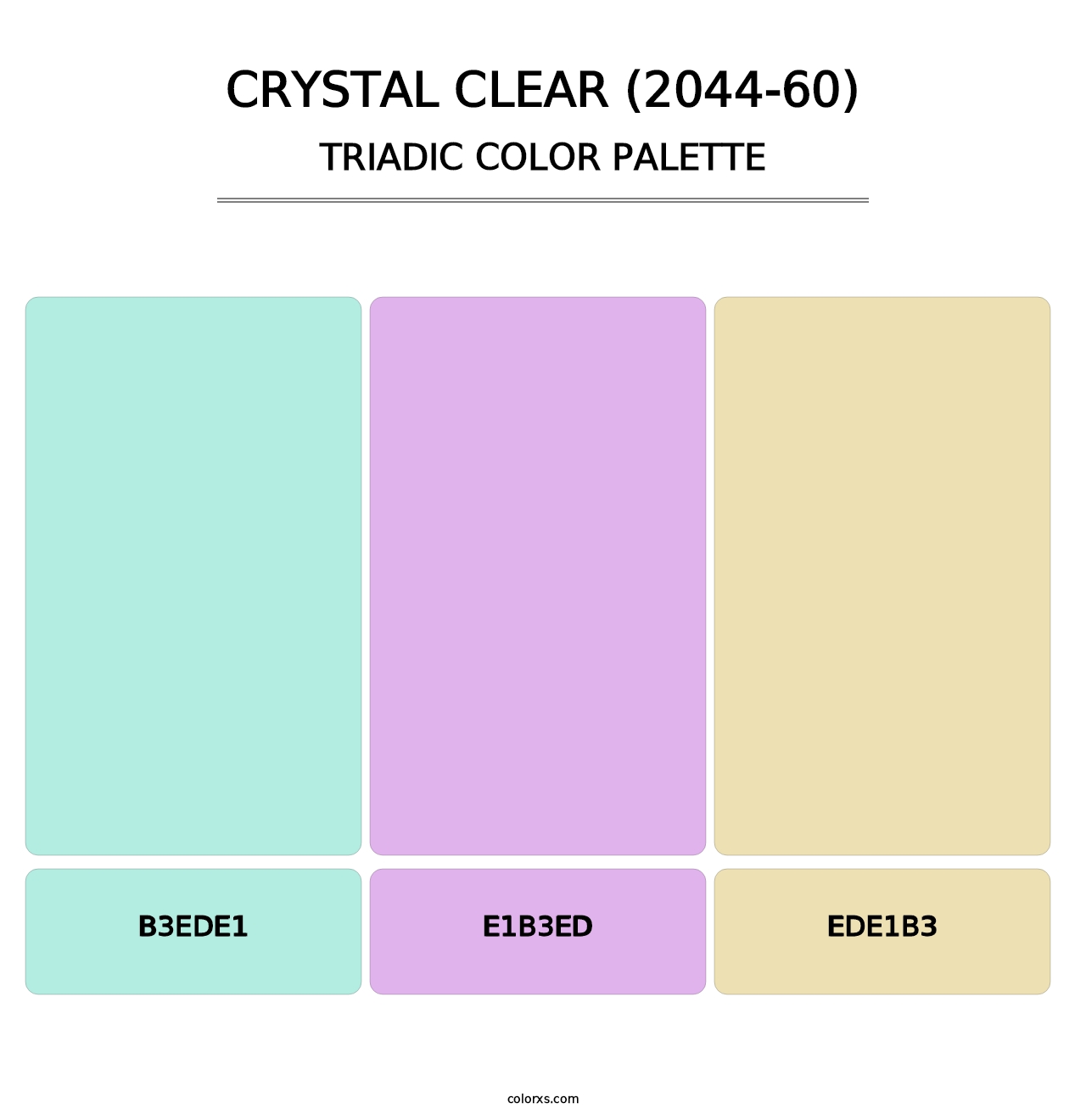 Crystal Clear (2044-60) - Triadic Color Palette