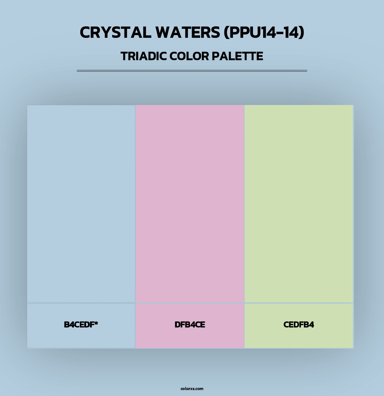 Crystal Waters (PPU14-14) - Triadic Color Palette