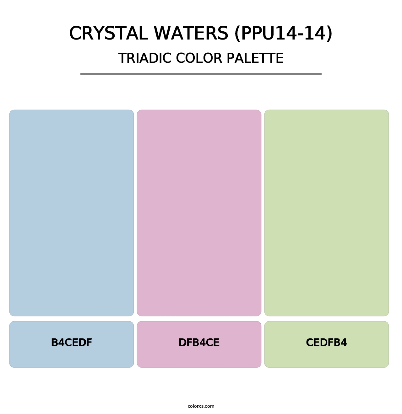 Crystal Waters (PPU14-14) - Triadic Color Palette