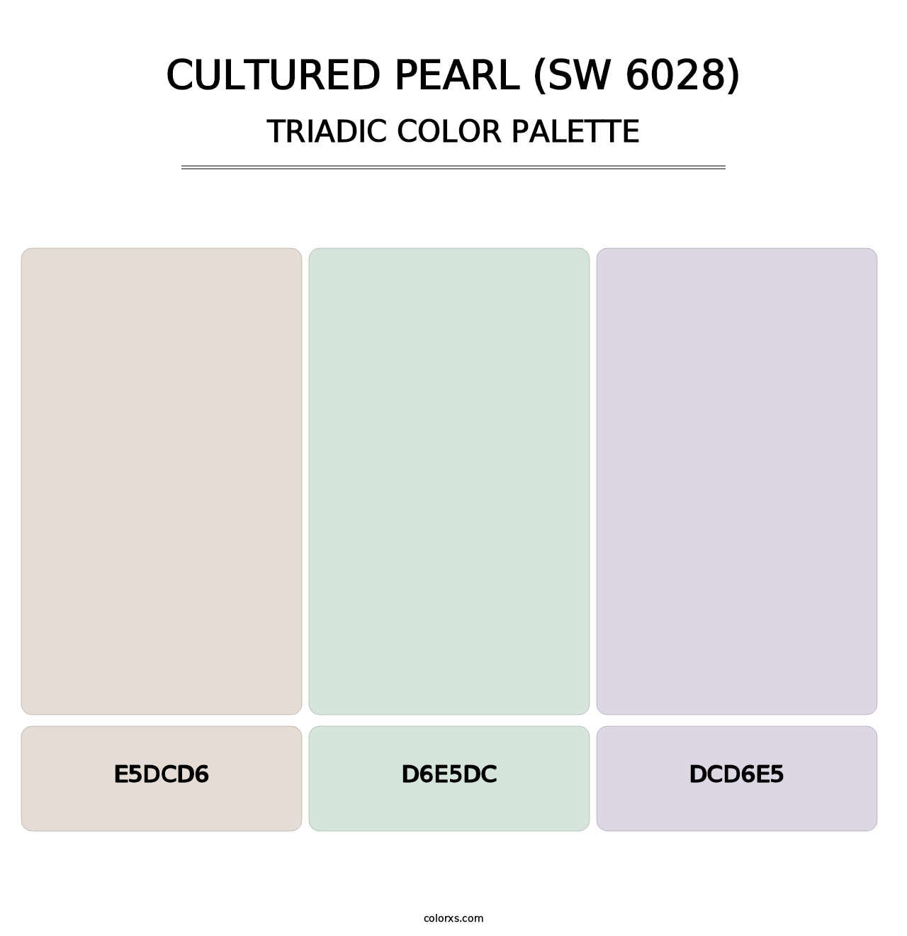 Cultured Pearl (SW 6028) - Triadic Color Palette