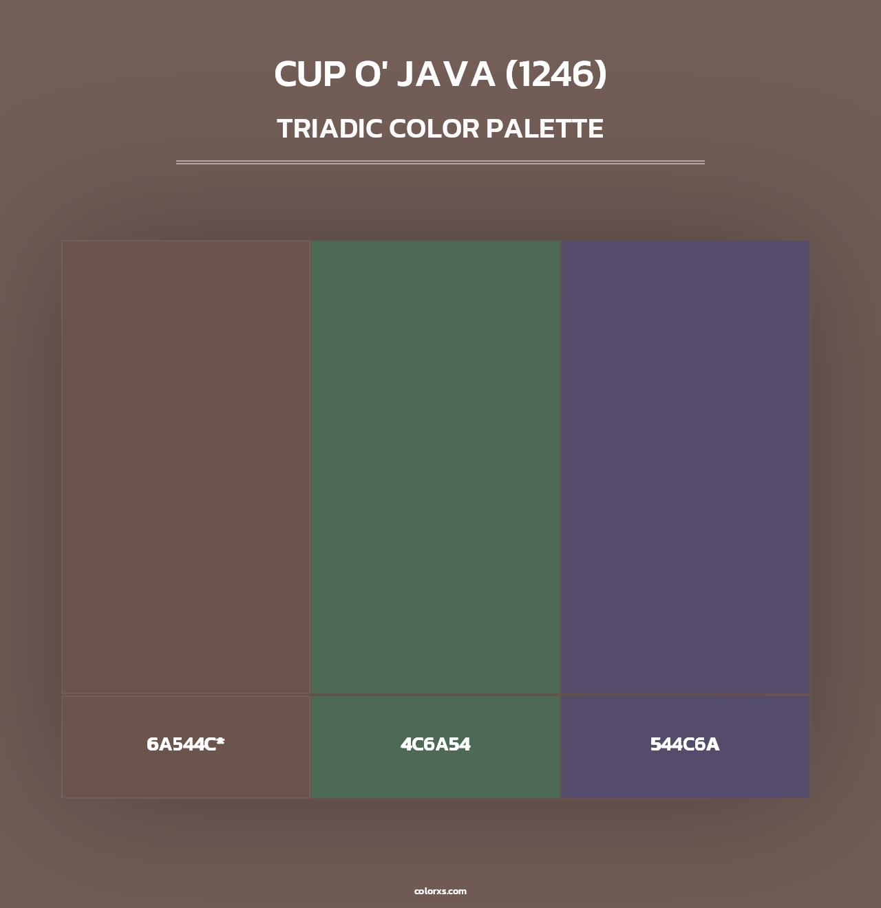 Cup o' Java (1246) - Triadic Color Palette