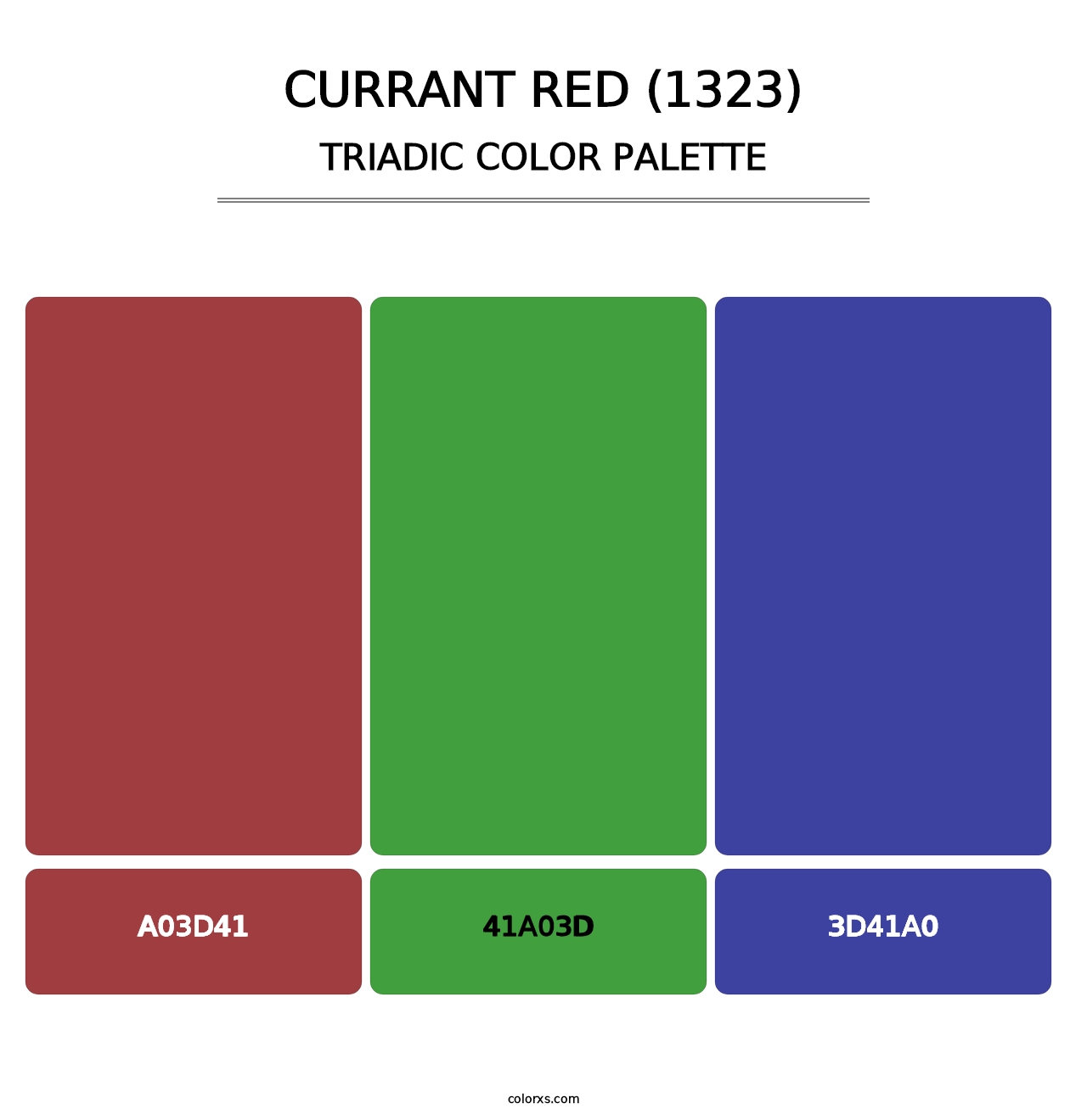 Currant Red (1323) - Triadic Color Palette