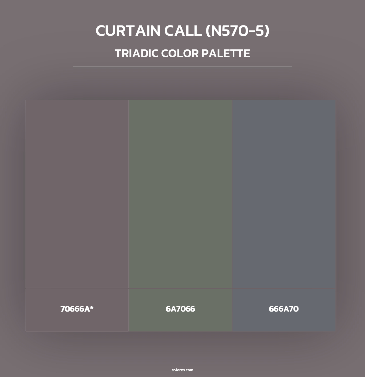 Curtain Call (N570-5) - Triadic Color Palette